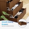 GlasFlength Decorative Storage Cabinets, Kitchen Bedroom and Living Room Clothes Bathroom Locker Brown 31.5"*15.7"*71" - 2 of 4