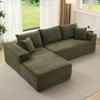 GustoWave 108" Cloud Sectional Couch with L-Shape Chaise,Modern Modular Sofa, Upholstered Couches, Plush Corduroy, Lie Right Left Chaise - 3 of 4