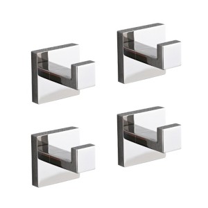 2-Pack Stainless Steel Wall Hooks for Bathroom, Bedroom, Kitchen - 1 of 4