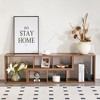 TiramisuBest 2-Piece Cube TV Stand, Free Combination L-Shaped Media Console with Open Storage Shelves for Living Room, Acacia Wood - 2 of 4