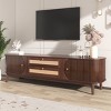 KTMBDW Rattan TV Stand with Cabinets & Drawers,Media Console Table, TV cabinet for Living room - 2 of 4