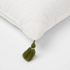 Tree Embroidered Square Christmas Throw Pillow Green - Threshold™ - image 4 of 4