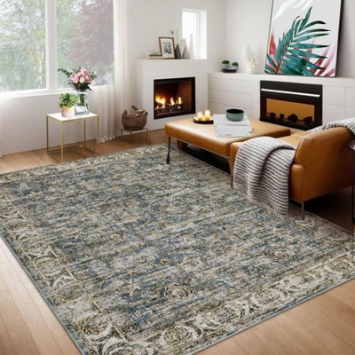 Large Area Rug Non Slip Stain Resistant Throw Rugs