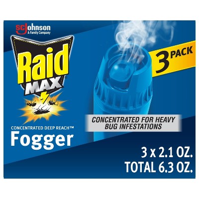 Raid Max Concentrated Deep Reach Fogger 2.1oz 3cans Target