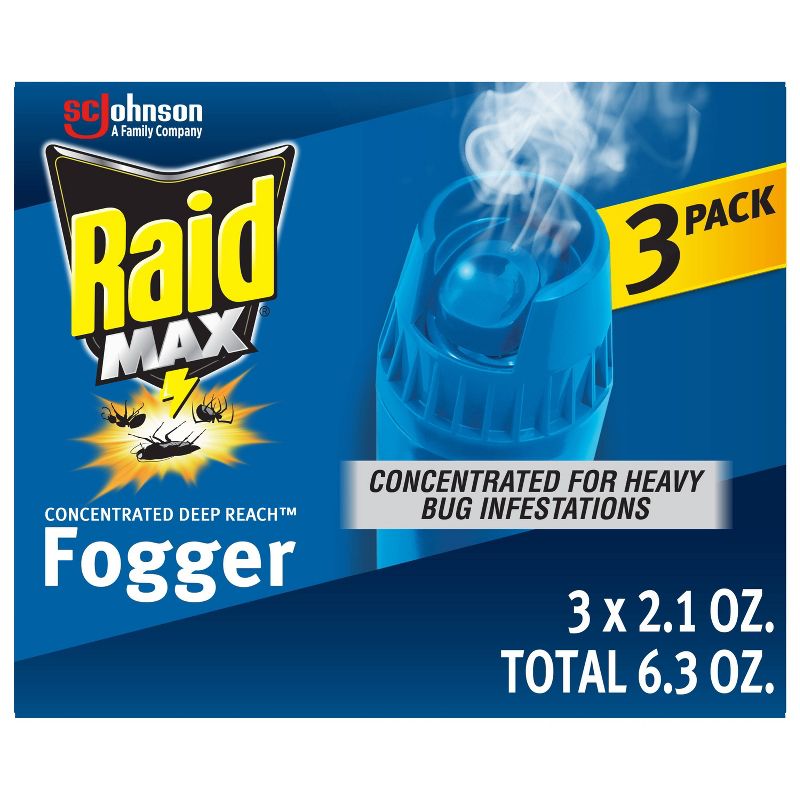 Raid Max Concentrated Deep Reach Fogger - 2.1oz/3cans, 1 of 14