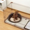 Small 16.5 x 12.6 x 2.2" Oval Pet Bed, Brown - 2 of 4