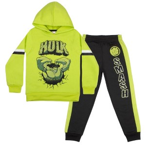 Marvel Hulk Big Boys Fleece Hoodie and Pants 2-Piece Set - 1 of 4