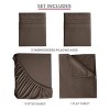 Microfiber Sheets Set 4 Piece Solid Sheet Set Deep Pocket Bed Sheets Plain Bedding with Pillowcases  - Lux Decor Collection - 4 of 4