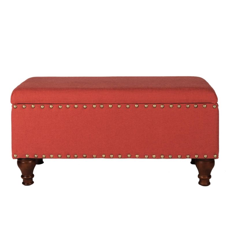 Large Rectangle Storage Bench with Nailhead Trim - HomePop, 1 of 9
