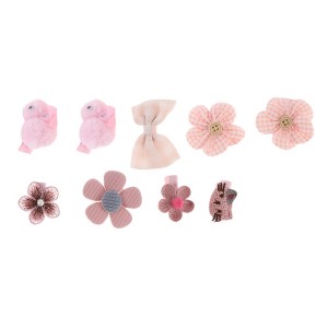 Unique Bargains Girl's Fashion Cute Rabbit Hair Clips 9 Pcs - 1 of 3