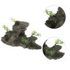 Unique Bargains Aquarium Terrariums Mountain for Fish Tank Landscape Decoration Resin Gray Green 5.31" Height 1pcs - 3 of 4