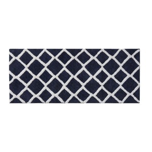 SEVOBAL Bathroom Rugs Bath Mat Rug Home Decor Carpet Shower Mat Home Decor Double Pattern for Shower Room Bathroom Home, Navy, 60"*24"*1.25" - 1 of 4