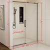 VYNXARIA 56-60"W *74"H Semi-Frame Single Sliding Shower Door,Stainless Steelin Matted black finish,5/16" (8mm) Thick SGCC Tempered Clear Glass - 4 of 4
