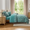 Nestl Bed in a Bag, 7pc Comforter Set Botanical Design, Modern Comforter Sets with Sheets, Bed in a Bag Bed Set - 2 of 4