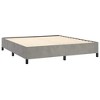 vidaXL Queen Bed Frame, Velvet Upholstered Platform Bed Frame, Light Gray, No Mattress - 4 of 4