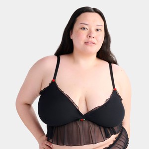 Parade Women's Silky Mesh Flutter Longline Bralette - 1 of 4