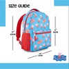 Peppa Pig Backpack for Girls - Peppa, George, Mummy and Daddy - 16" Backpack For School - Front Pocket and Laptop Sleeve Backpack, Blue - 4 of 4