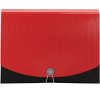 Smead Poly Expanding File, 12 Dividers, Flap and Cord Closure, Letter Size, Wave Pattern Red/Black (70866) - 3 of 4