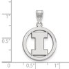 Black Bow Jewelry Sterling Silver Illinois Fighting Illini NCAA Small Pendant - 2 of 3