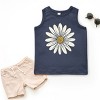 The Juniper Shop White Daisy Toddler Tank - 3T - Navy - 3 of 4