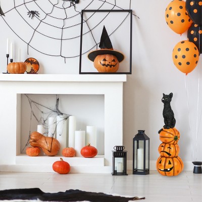 National Tree Company Halloween Cat and Pumpkins Stack - Thumbnail 4