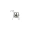 Black Bow Jewelry Triangle Block, Number 4 Sterling Silver Bead Charm - 2 of 3