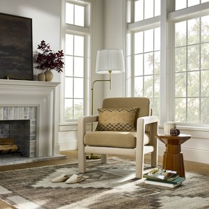Upholstered Sculptural Accent Chair Brown - Threshold™ designed with Studio McGee - 1 of 4