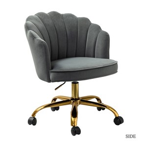 Belanda  Task Chair with Golden Base for Living Room and Office Room | KARAT HOME - 1 of 4