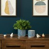 Ornamental Blue and White Ceramic Pot (Set of 2) - 3 of 3