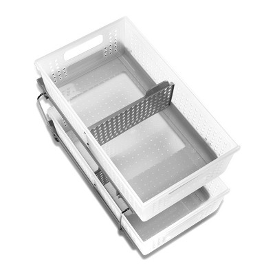 Frost and Gray Two-Tier Organizer with Dividers