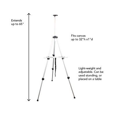Adjustable Lightweight Aluminum Tripod Easel for Painting