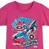 Girls' - Marvel - Captain America Stickers Fitted Short Sleeve Graphic T-Shirt - 2 of 4