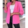 Women's Casual Business Open Front Long Sleeve Notch Lapel Office Blazer Jacket - 3 of 4