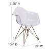 Emma and Oliver Transparent Side Chair with Arms and Gold Base - 4 of 4