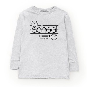 The Juniper Shop SmileyWorld School Handwriting Lines Youth Long Sleeve Tee - 1 of 4