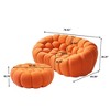 WJSHome Loveseat Bubble Sofa with Ottoman, Curved Couch, Comfy Upholstered Sofa, Mesh Fabric 3D Honeycomb Shape Modern Couch - 3 of 4