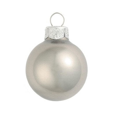 Northlight 6ct Metallic Glass Ball Christmas Ornament Set 4" - Silver