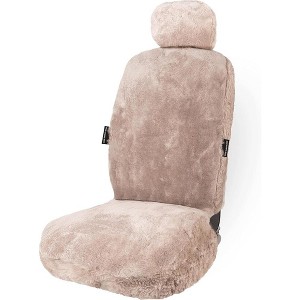 Zone Tech Genuine Sheepskin Car Seat Cover , Universal Front Full Seat (front and back) Cushions - 1 of 4