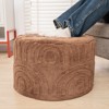 Itopfox Round Ottoman Pouf Foot Stool Seat Faux Fur Bean Bag Foot Rest Floor Chair Leg Rest for Living Room, Bedroom or Wedding Gifts - 2 of 4