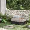 Outsunny Galvanized Raised Garden Bed Kit with Polycarbonate Mini Greenhouse, Metal Planter Box for Outdoor Garden, 49.6" x 42.1" x 26.6", Dark Gray - 2 of 4