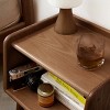 GlasFlength Nightstands Modern Solid Beech Wood Bedside Cabinet with Open Storage Simple Design for Bedroom, Brown, 13.78"*15.75"*15.75" - 3 of 4