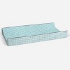 Bacati - Herringbone Quilted Muslin Changing Pad Cover Aqua - 4 of 4