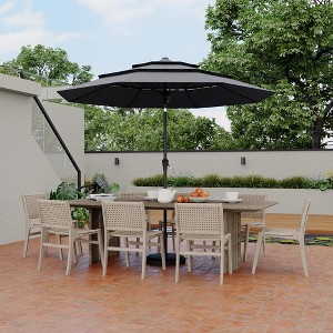 COZONY 3-Tier Patio Umbrella, Heavy Duty 8-Rib Market Umbrella with Ventilation & Hand Crank for Outdoor Use - 1 of 4
