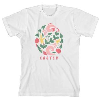 Dear Spring "Easter" Flourish and Flowers Youth Girl's White Short Sleeve Crew Neck Tee