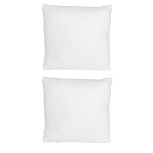 Storied Home 18" Square Olefin Pillow Insert w Polyester Filling, Set of 2 - 1 of 4