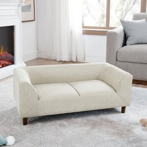 Airsurfer Modern Rectangular Pet Sofa for Small and Medium Dogs, Comfortable Dog Couch with Soft Cushion, Supportive Backrest and Armrests - 1 of 4