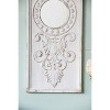 Gulches 17" x 48" Set of 2 Large Distressed White Wooden Wall Art Panels with Mirror Accents. - 4 of 4