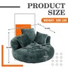 MOONMISS Chenille High-Density Foam Soft Bean bag Chair with 3 Pillows and Wide Backrest - 3 of 4