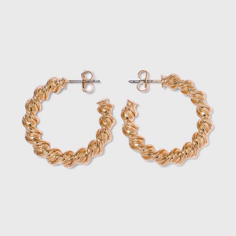 Gold hoop earrings on sale target