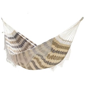 Vivere Authentic Brazilian Cotton Hammock, Outdoor Hanging Daybed, Costa - 1 of 4